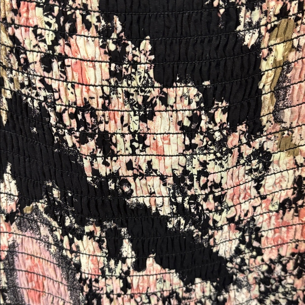 Free People Heat Wave Printed Maxi Dress Black Granite Combo Floral XS NWT Boho - Picture 5 of 8